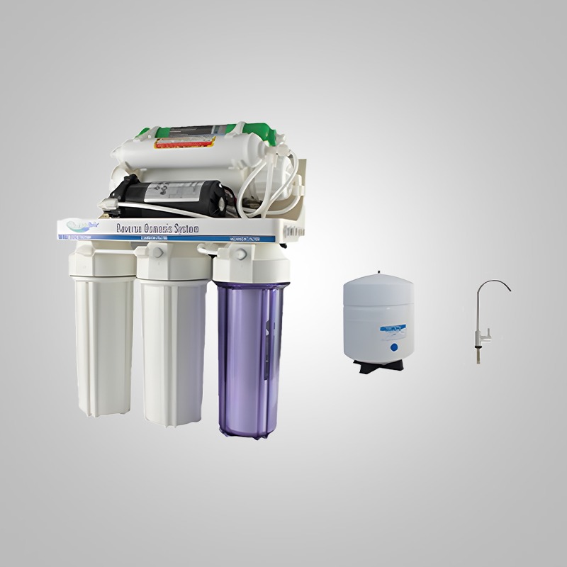 OSMOSEUR DOMESTIQUE 6 ETAPES AVEC POMPE ET STAND 12 LITRES 75GPD FERRI